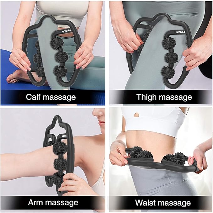 Cellulite Massage Tool Deep Fascia Massager & Dimpled Skin Remover for Legs - Anti-Cellulite Roller Tech with Lymphatic Drainage, Smooth Skin & Pain Relief for Thighs & Buttocks Sculpting