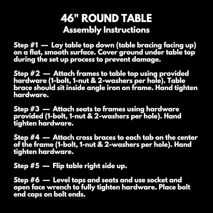Heavy-Duty Portable Outdoor Picnic Table with Umbrella Hole, Expanded Metal Commercial-Grade Patio Dining Furniture Made in America (46" Round Top, Black)