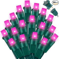 100 Count Pink - 21.6FT LED String Lights, Mini LED Lights for Indoor/Outdoor Home Holiday Party Wedding Independence Day Decoration