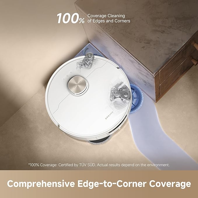DREAME L50 Ultra Robot Vacuum and Mop White, 19,500Pa Suction, with Auto-Empty and Mop Self-Cleaning, Precise Obstacle Avoidance, HyperStream Detangling DuoBrush