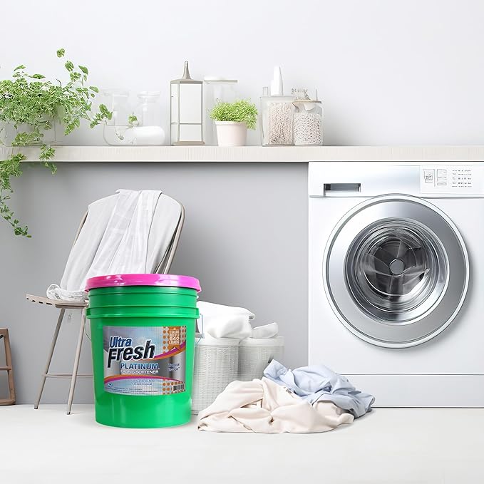 Ultra Fresh 5 Gallon Platinum Fabric Softener for All Machine Types, Liquid Laundry Softener, Up to 640 Loads, Tropical Escape