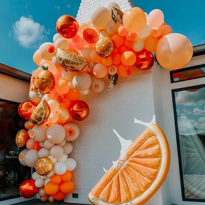 130pcs Burnt Orange Balloons Different Sizes 18" 12" 10" 5" Retro Orange Latex Balloon Garland Arch Kit for Birthday Baby Shower Graduation Wedding Anniversary Party Decorations