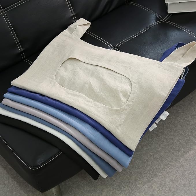 Amazhiyu 100% Linen Door Hanging Laundry Hamper Bag, 19x27 Inches Yellow