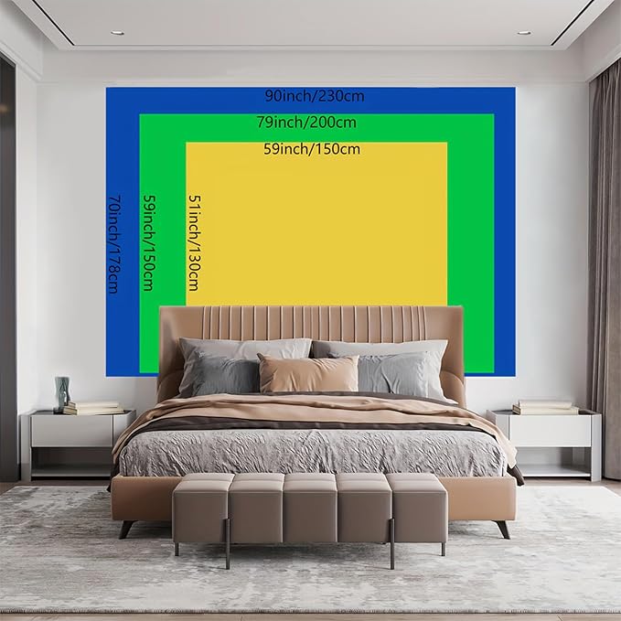 BSFHH Nature Tapestry Forest Tree Sea Cave Wall Hanging, Stream Through Rainforest Landscape Wall Art Tapestry for Bedroom Living room (Lake View, 90"×70", Unframed)