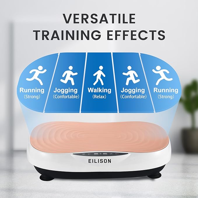 EILISON Glory Vibration Plate Exercise Machine - Whole Body Workout Vibration Fitness Platform Equipment for Home & Travel Workout, Weight Loss, Toning & Wellness