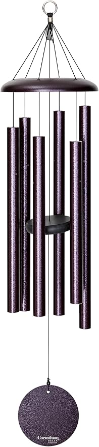 Corinthian Bells by Wind River - 36 inch Plum Wind Chime for Patio, Backyard, Garden, and Outdoor Decor (Aluminum Chime) Made in The USA