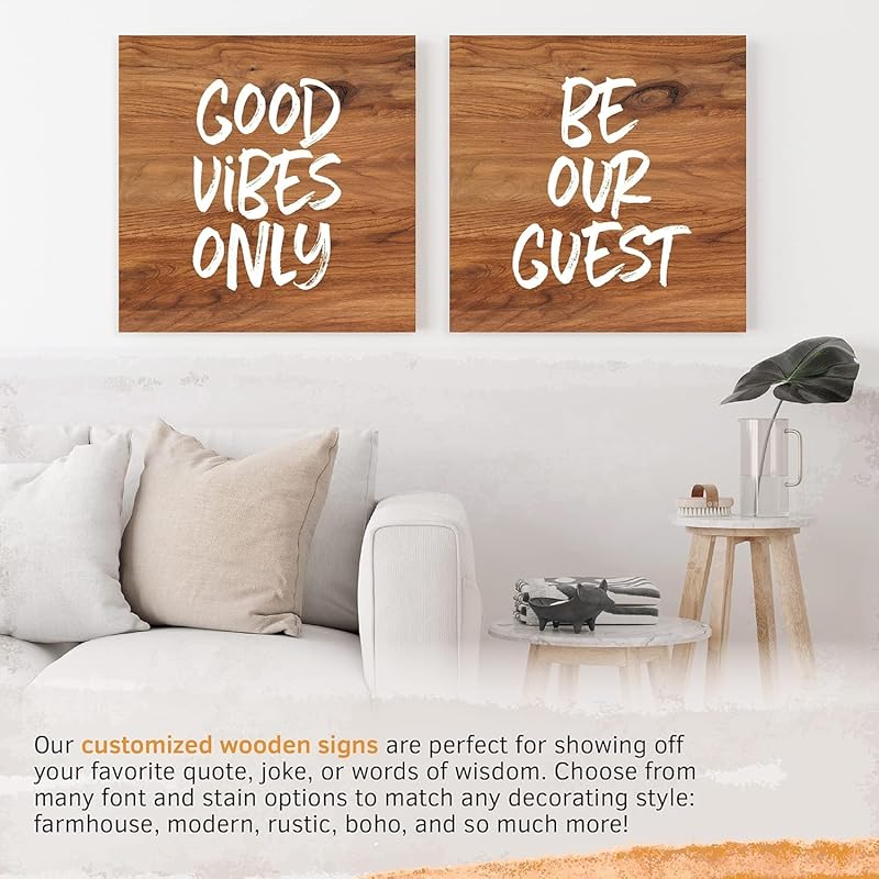 Custom Wood Signs Personalized | Farmhouse Decor | Personalized Signs | Personalized Rustic Wood Signs | Father's Day Gift | Custom Sign | Ready to Hang! (16x16 Inches)