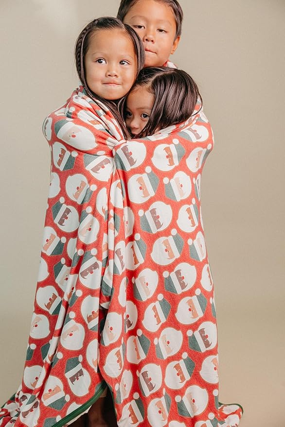 Copper Pearl Jumbo Premium Knit 3 Layer Stretchy Throw Blanket 'Claus'