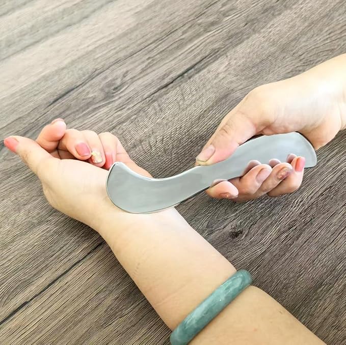 BYYDDIY Single-Bevel Stainless Steel Gua Sha Muscle Scraper Tool,Muscle Scraping Tool (S-Pro)