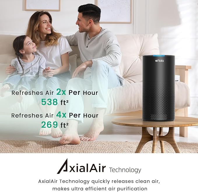 Afloia Air Purifiers for Bedroom Home Large Room, 2.4GHz Wi-Fi Smart 3 in 1 Filter Air Purifiers for Pets Allergy Odor Smoke Dust Mold Pollen, Air Cleaners Work with Alexa and Google Assistant