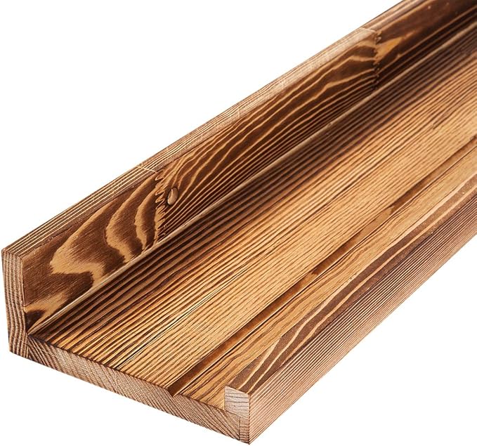 AZSKY Floating Shelves Set of 3, Picture Ledge Shelf, 24 Inches Long Large Nursery Book Shelves for Toys Storage, Kids Bookshelf Wall Mounted for Living Room Bedroom Decor Books Photo Frames