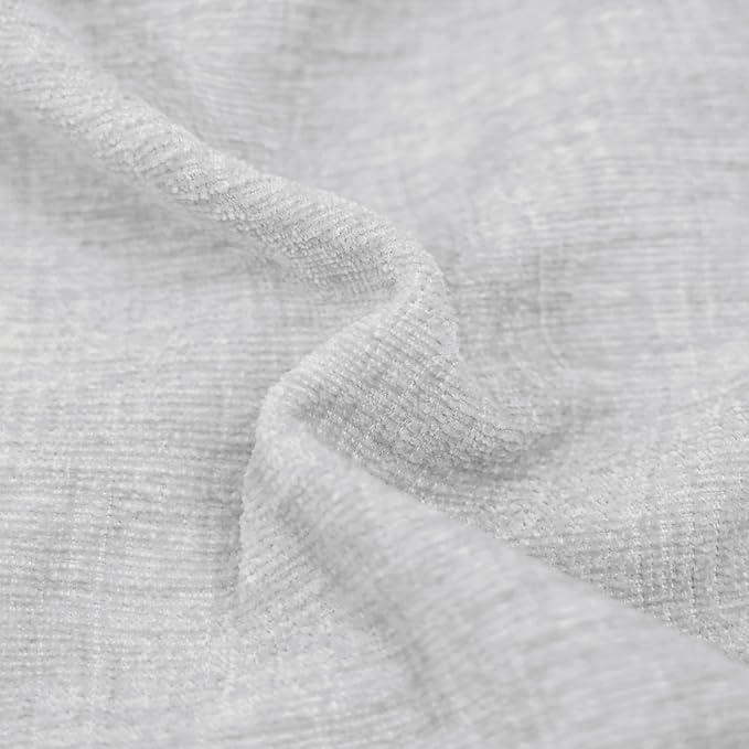 CaliTime Throw Pillow Covers Decorative 26 X 26 Inches Pack of 2 Cozy Chenille Cushion Cases for Couch Sofa Bed Living Room Home Moonbeam Gray