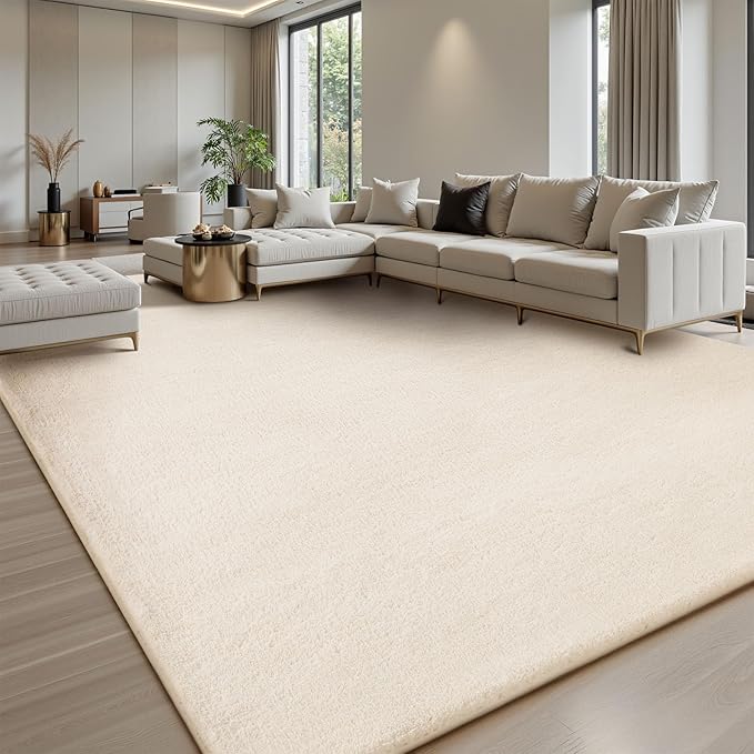 Sour Lemon 9x12 Area Rugs for Living Room, Soft Large Area Rug Fluffy Rugs for Bedroom，Machine Washable Area Rug Non Slip Carpet Rug for Living Room Playroom Kids Room Home Decor