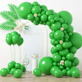 130pcs Green Balloons Different Sizes 18" 12" 10" 5" Party Latex Balloons for Birthday Dinosaur Baby Shower St. Patrick's Day Summer Jungle Forest Safari Party Decorations