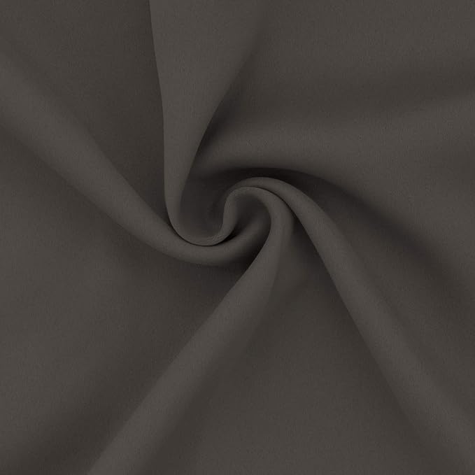 Easy-Going Blackout Curtains for Bedroom, Solid Thermal Insulated Grommet and Noise Reduction Window Drapes, Room Darkening Curtains for Living Room, 2 Panels (52x63 in,Taupe)