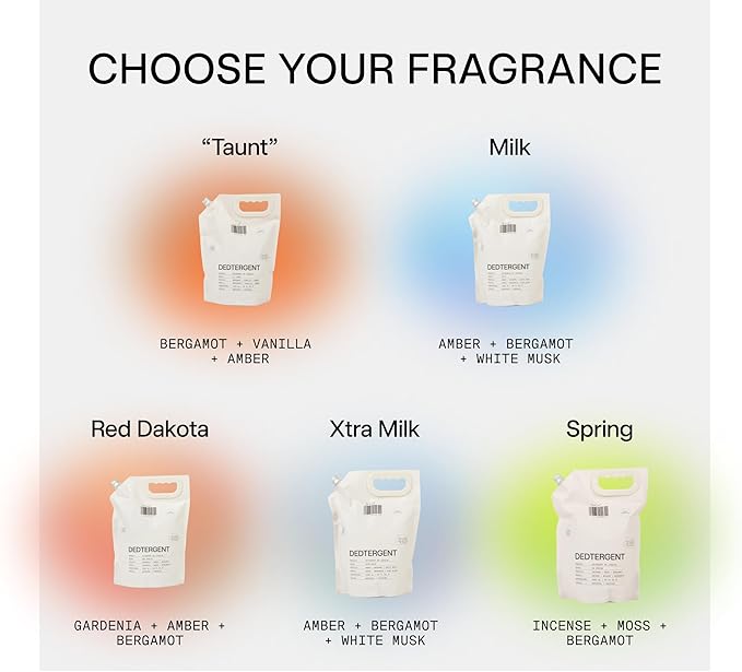 DedCool Liquid Laundry Dedtergent (05 Spring Refill 64 oz) Luxurious Fragrance, Scented, Removes Stains, Ideal for 60 Washes, Infused with Essential Oils, Vegan, Non-Toxic, Cruelty & Dye Free