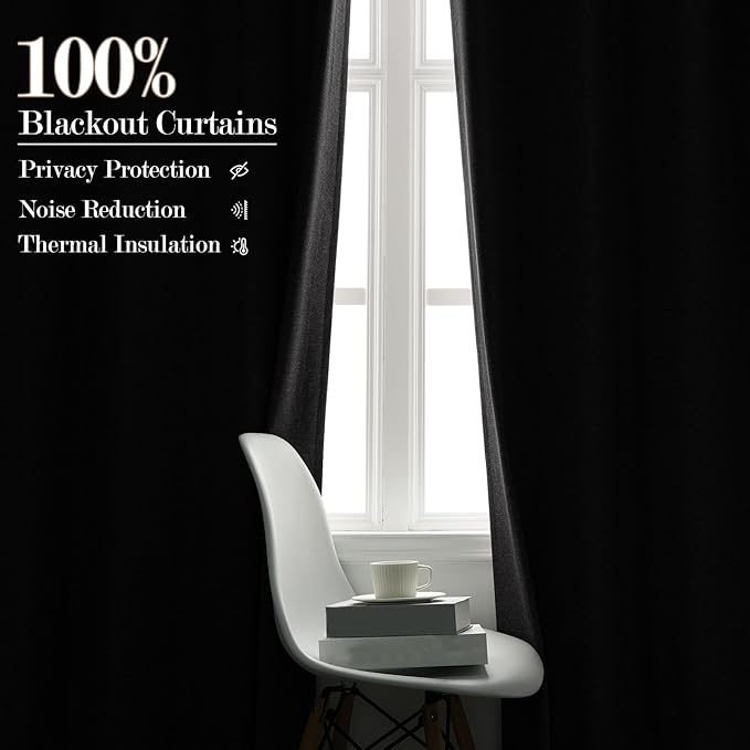 Room Divider Curtains Screen Partitions, Linen Look 100% Blackout Drapery 108 Inches Long, 100" Wide Pinch Pleated Window Drapes, Privacy Protecting, Light Blocking, (1 PC, Natural Grey)
