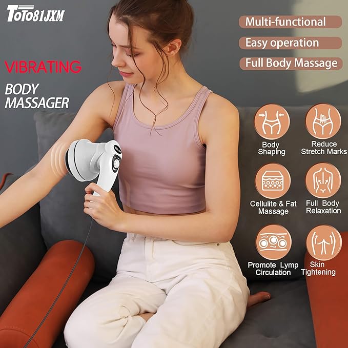 Cellulite Massager – Body Sculpting Machine with Lymphatic Drainage & Skin Tightening for Belly Butt Stomach Legs Arms Fat, Lipo Roller Massager After Surgery, Widearea & Adjustable Speed.