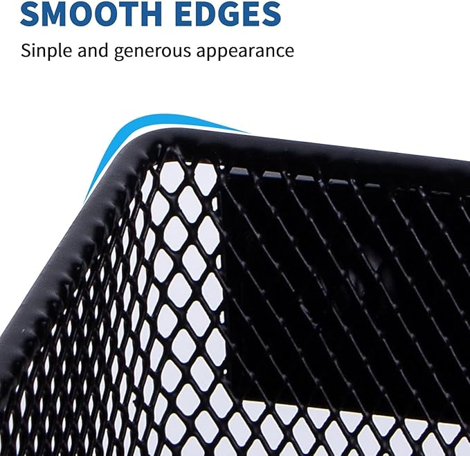 dedoot Magnetic Pencil Holder, Black Mesh Pen Organizer Strong Magnetic Storage Basket Organizes Pens, Pencils, Markers for Whiteboard, Locker, Fridge, Cubicle Desk, Offices 6.3x2.3x2.6inch,2 Pack