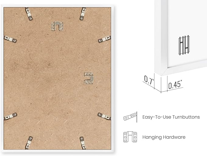 HAUS AND HUES 9x12 White Oak Wood Picture Frames Set of 25 - Premium Bulk Picture Frames 9x12 Bundle - Elegant Gallery Wall Frame Set for Posters, Art Display - Ideal for Wall Decor in Home & Office
