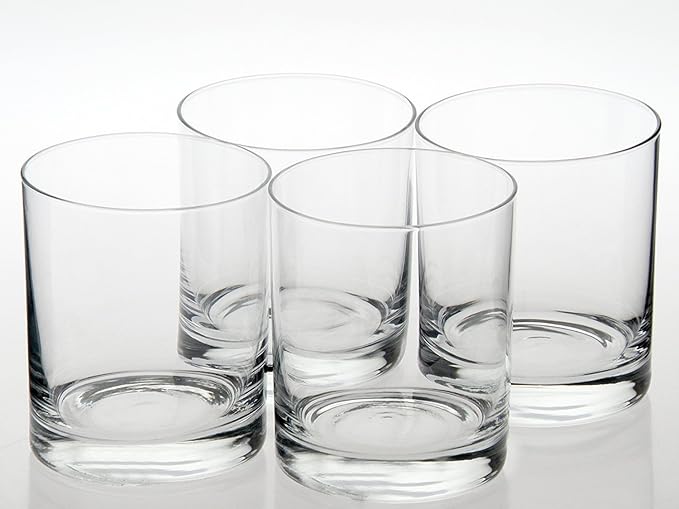 European-Made Decanter Gift Set | 1 Handmade European Lead-free Crystal Decanter with Stopper (30 Fl Oz) & 4 Crystal Whisky Glasses (11 FL Oz)