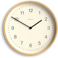 NEWGATE® Mauritius Wall Clock | Scandi Inspired Bamboo Clock | 15 inch | Modern Minimalist Design for Kitchen, Living Room or Office