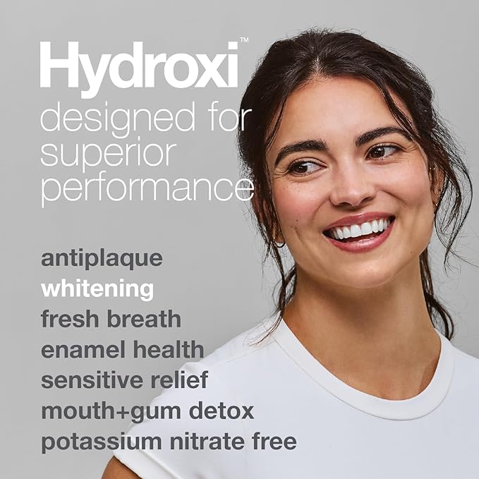 Davids Hydroxi Fluoride Free Nano Hydroxyapatite Toothpaste for Remineralizing Enamel & Sensitive Relief, Whitening, Antiplaque, SLS Free, Natural Peppermint, 4 oz, Made in USA