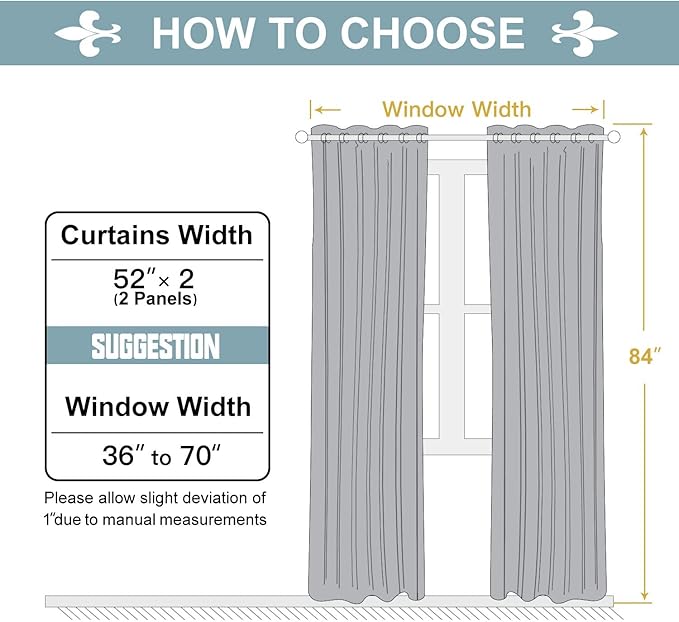ChrisDowa Grommet Room Darkening Curtains for Bedroom and Living Room - 2 Panels Set Thermal Insulated Blackout Curtains (Beige, 52W x 84L)