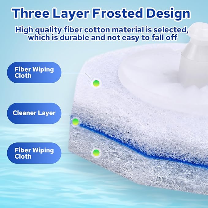 Cecailin® 60pcs Disposable Toilet Brush. Bathroom Cleaning. Disposable Bowl Cleaners Compatible with Most Toilet Brushes