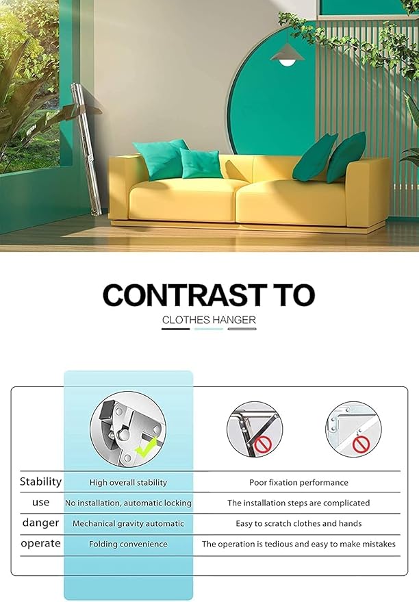 Clothes Drying Rack Folding Indoor Outdoor, Foldable Portable Laundry Drying Rack, Heavy Duty Laundry Hanger Dryer Rack with 20 Hooks (63.55'')