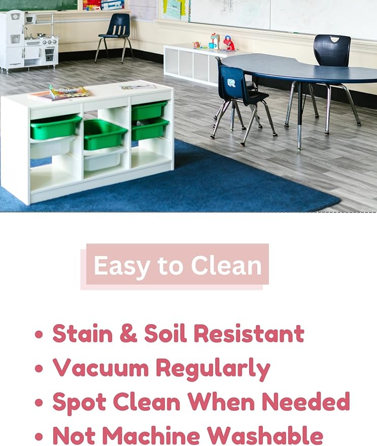 KOECKRITZ Soft and Colorful Kids Classroom Area Rugs (Passes Flammability Pill Test) Many Sizes and Bright Colors to Select from (5' x 8', Lime)