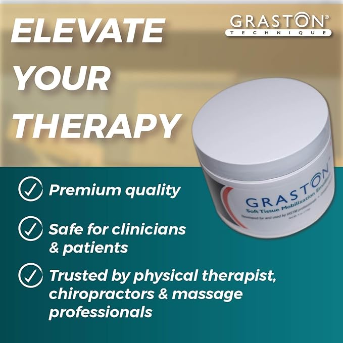 Graston Technique Vitamin E Enriched Emollient - 4oz Jar, Ideal for IASTM Lotion & Massage Therapy Cream, Perfect Vitamin E Cream for Massage and Physical Therapy, 3-Pack