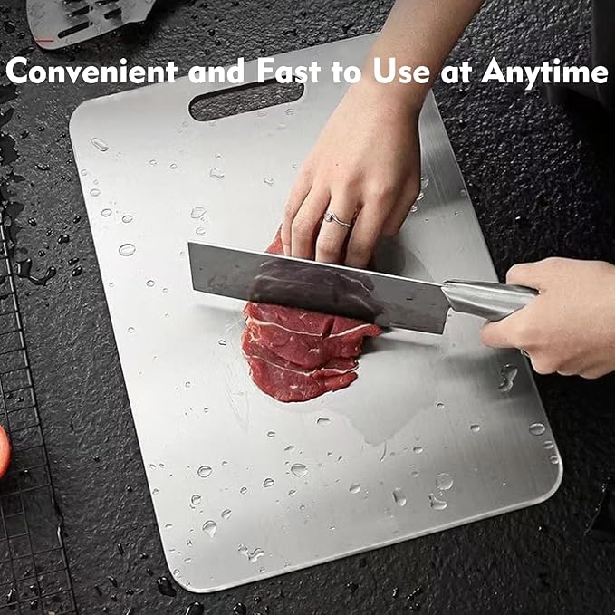 Titanium Cutting Board - 2 pack Titanium Cutting Boards for Kitchen,Double Sided Titanium Cutting Mat,Non Stick Chopping Board Easy to Clean（11.81 * 17.91in）