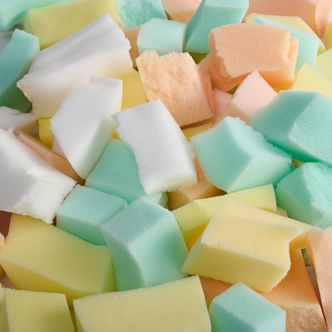 Bean Bag Chairs for Adults - Memory Foam Furniture BeanBag Chair - Kids/Teens Sofa with Soft Micro Fiber Cover - Round Fluffy Couch for Living Room Bedroom College Dorm - 4.5 ft, Gray Stripe