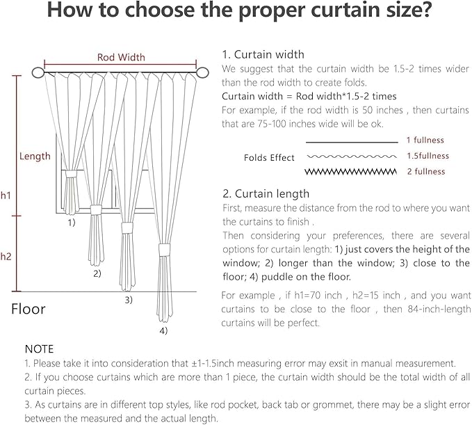 Joydeco Linen Curtains 90 Inch Length 2 Panel Sets,Light Filtering Curtains for Bedroom 52 Inch Wide Living Room Drapes with Back Tabs & Rod Pockets (W52 x L90 Inch, Ecru)