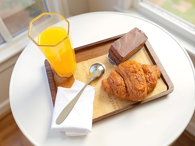 Bamboo Serving Tray – Two Sizes for Breakfast, Tea, Coffee & Snacks – Eco-Friendly Wooden Tray for Bed, Kitchen, Coffee Table, or Decorative Use