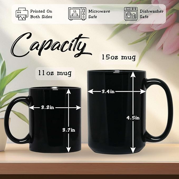 Customized Name Black Coffee Mug, Personalized Beautiful Northern Lights And Lighthouse Mug, Custom Mystical Ocean View Ceramic Cup, Gift For Women Men, Nature Themed Mug 11oz 15oz