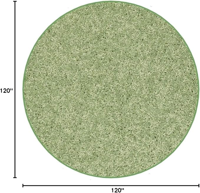 KOECKRITZ Soft and Colorful Kids Classroom Area Rugs (Passes Flammability Pill Test) Many Sizes and Bright Colors to Select from (10' Round, Lime)