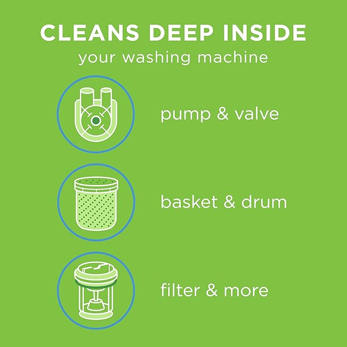 Affresh Washing Machine Cleaner, Cleans Front Load and Top Load Washers, Including HE, 3 Tablets