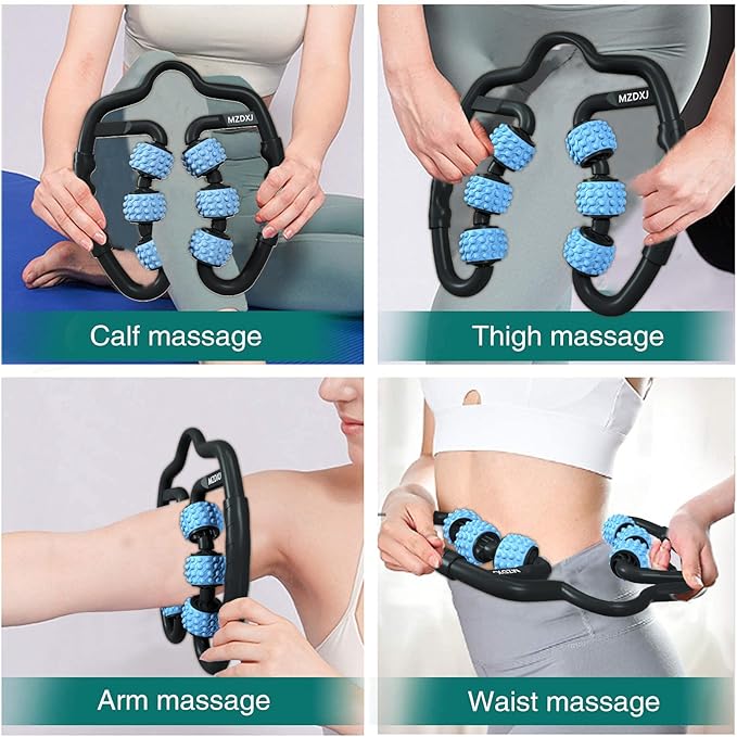 Cellulite Massage Tool Deep Fascia Massager & Dimpled Skin Remover for Legs - Anti-Cellulite Roller Tech with Lymphatic Drainage, Smooth Skin & Pain Relief for Thighs & Buttocks Sculpting