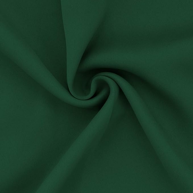 Easy-Going Blackout Curtains for Bedroom, Solid Thermal Insulated Grommet and Noise Reduction Window Drapes, Room Darkening Curtains for Living Room, 2 Panels (52x96 in,Dark Green)