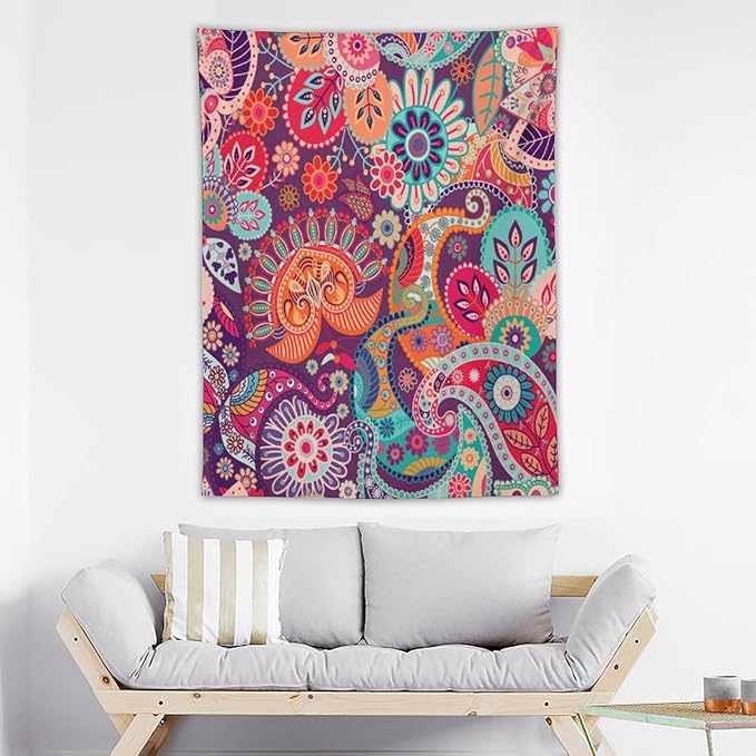 ICMOLYYENLO Palm Leaf Tapestry Wall Hanging, Tropical Leaves Plant Jungle Green Hawaiian Art Home Decor for Guest Bedroom Living Room Dormitory 60x60 Inch