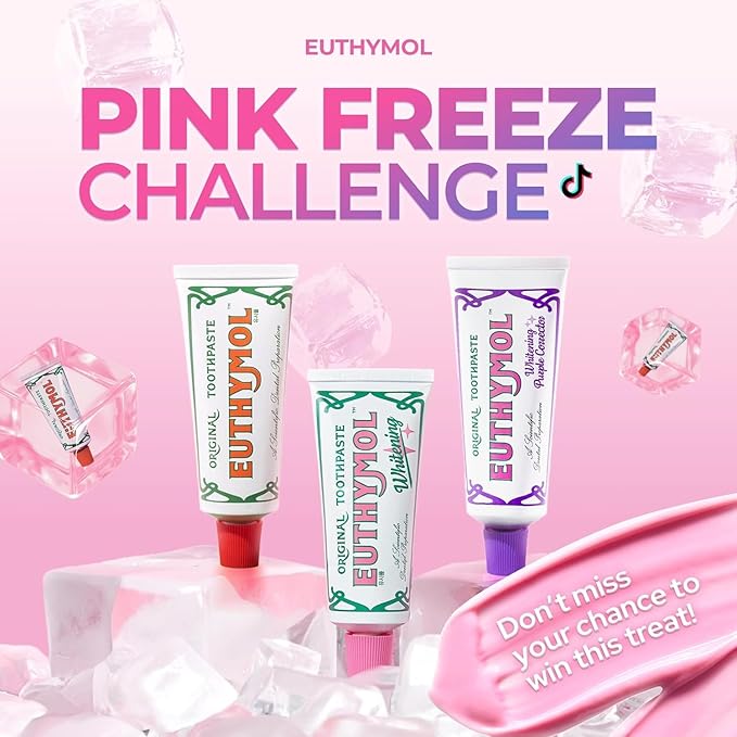 EUTHYMOL Whitening Toothpaste (3.7fl oz*2, Pack of 2) - Stain Removal in 2 Weeks, Long-Lasting Freshness for Sensitive Gum & Teeth. Bad Breath, Cavity Prevention. Recyclable Aluminum Tube