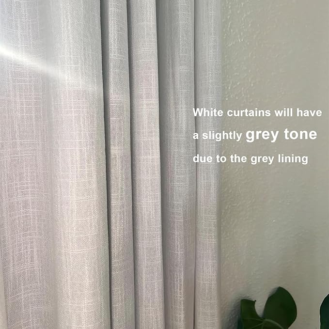 Vision Home White Pinch Pleated Full Blackout Curtains Thermal Insulated Window Curtains 108 inch for Living Room Bedroom Room Darkening Pinch Pleat Drapes with Hooks Back Tab 2 Panel 40" Wx108 L