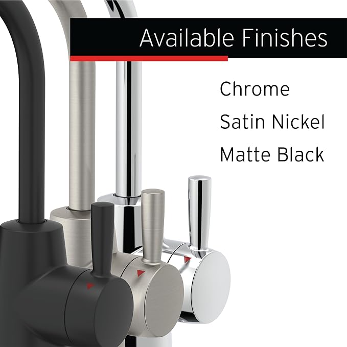 InSinkErator Stainless Steel Tank, H250MBLK-SS HOT250 System, Single-Handle Matte Black Faucet with 2/3-Gallon Instant Hot Water Dispenser