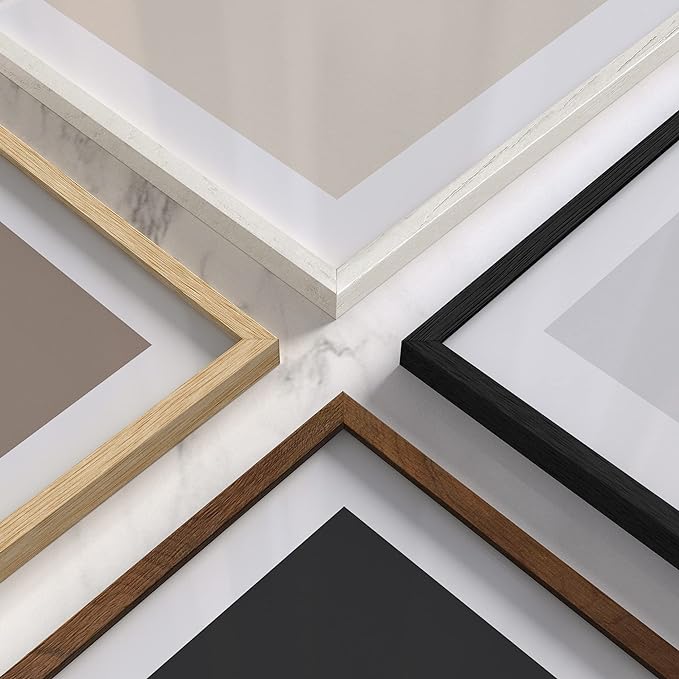 HAUS AND HUES 20x30 Picture Frames Set of 4 - Poster Frames 20x30, 20x30 Inch Frames, Poster Frames 20 X 30 Inches, 20 X 30 Wood Frames, 20x30 Photo Gallery Wall Frame Set (White Frame)