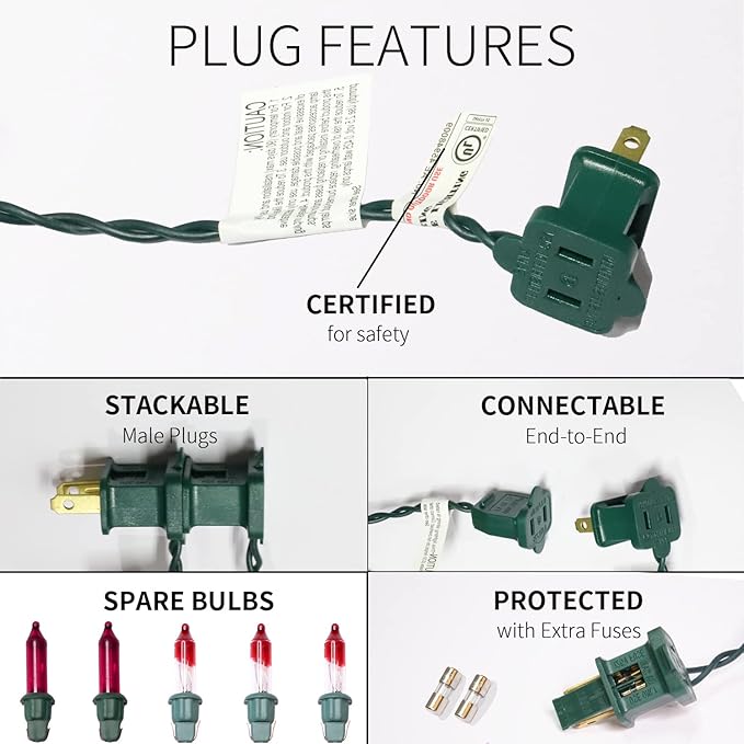 150LIGHTS PINK Extra-Bright With End Connectors Christmas Decorative Lights 9.72m UL Certified Mini String Light Set Waterproof for Home Garden Holiday Christmas Tree Party Patio Decor Wedding