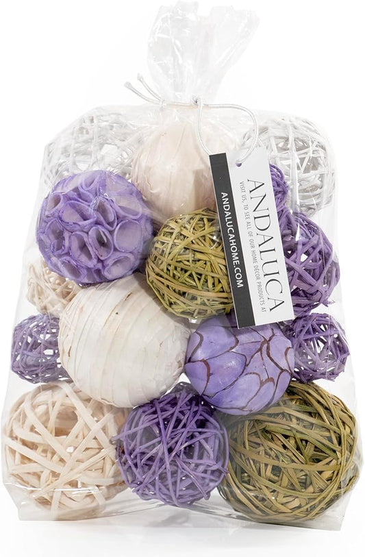 ANDALUCA Decorative Balls Bag Bowl Filler Home Decor (Lavender)