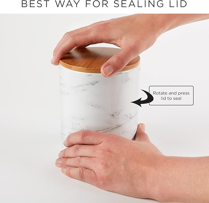 DII Kitchen Accessories Collection, Textured Matte Ceramic Canister Set, Antique White, Vine, 3 Piece