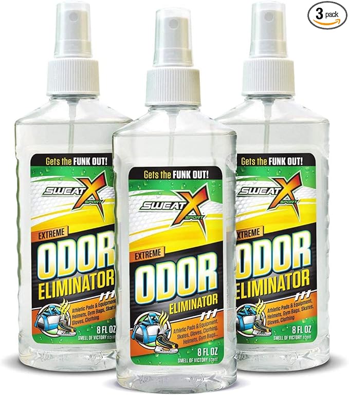 Extreme Odor Spray - Multipurpose No-Wash Deodorizer - Ideal for Shoes and Gym Clothing - Victory Scent (8 Fl Oz) - 3 Pack